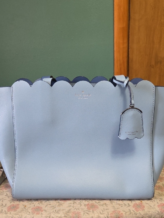 kate spade Handbags - Kate Spade Light Blue Scalloped Edge Tote